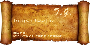 Tulipán Gusztáv névjegykártya