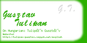 gusztav tulipan business card